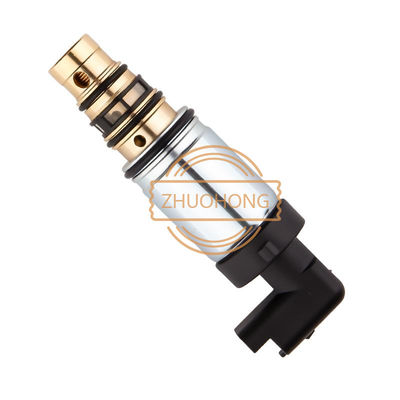 白色ACコンプレッサー Sanden 6C12 コンプレッサーの電気制御バルブ 12v DC