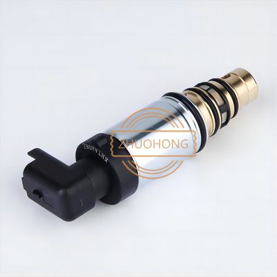 白色ACコンプレッサー Sanden 6C12 コンプレッサーの電気制御バルブ 12v DC
